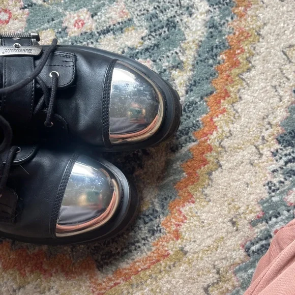 Gravedigger Goth Punk Heavy Metal Spiked Boots Rave Mens 9